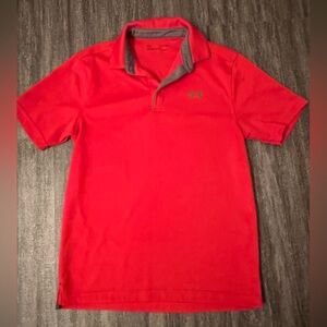 Under Armour red short-sleeve polo shirt